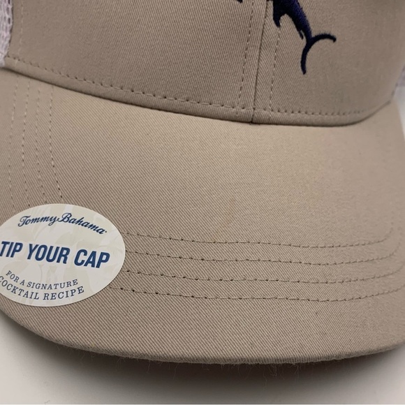 Tommy Bahama Hat Strapback Tip Your Cap Baja Margarita Recipe Tan w Mesh Cap New - Picture 2 of 13